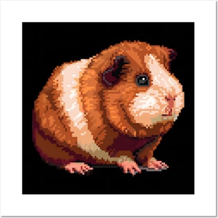 Pixelated Guinea Pig Artistry Posters and Art